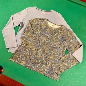 St John’s Bay Women’s long sleeve classic tees, size medium